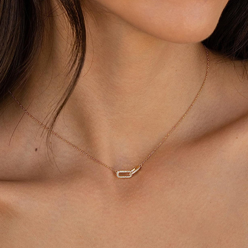 Light-luxury Minimalist Interlocking-link Necklace