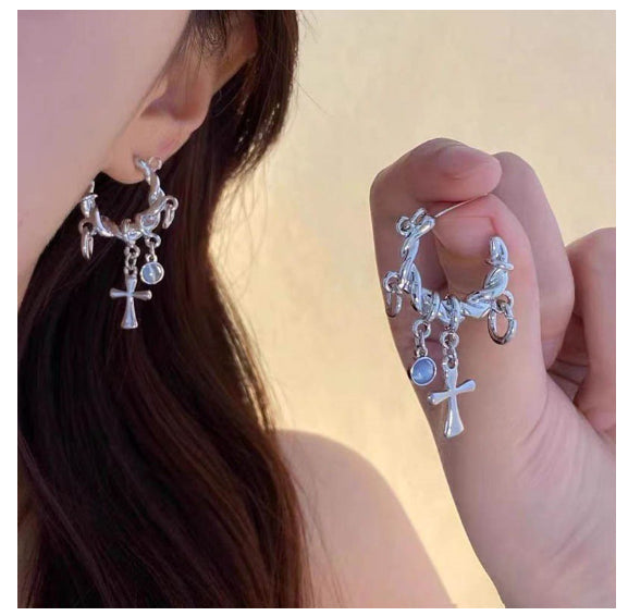 Bold Statement Cross Earrings For Women