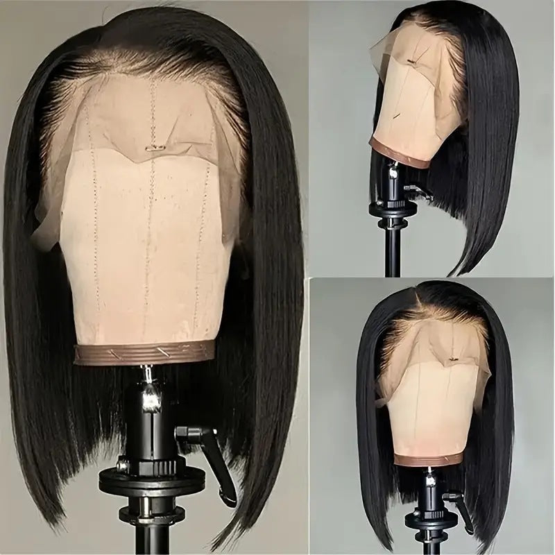 Front Lace Wig Women's Medium Short Straight Hair