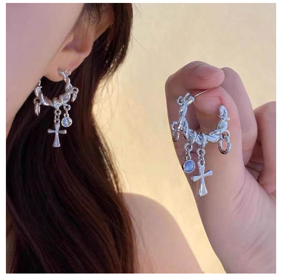 Bold Statement Cross Earrings For Women
