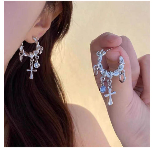 Bold Statement Cross Earrings For Women