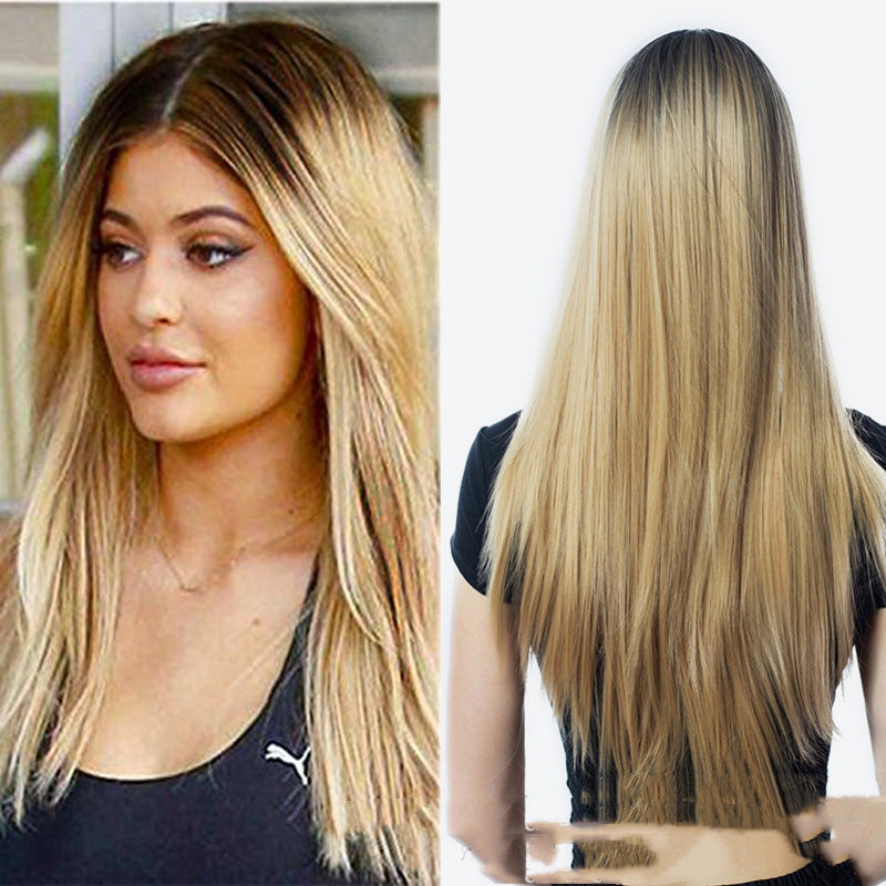 Medium And Large Scalp Dyed Gradual Long Straight Hair