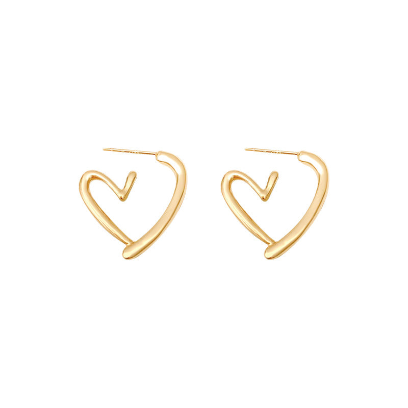 Simple Heart-shaped Earrings For Women