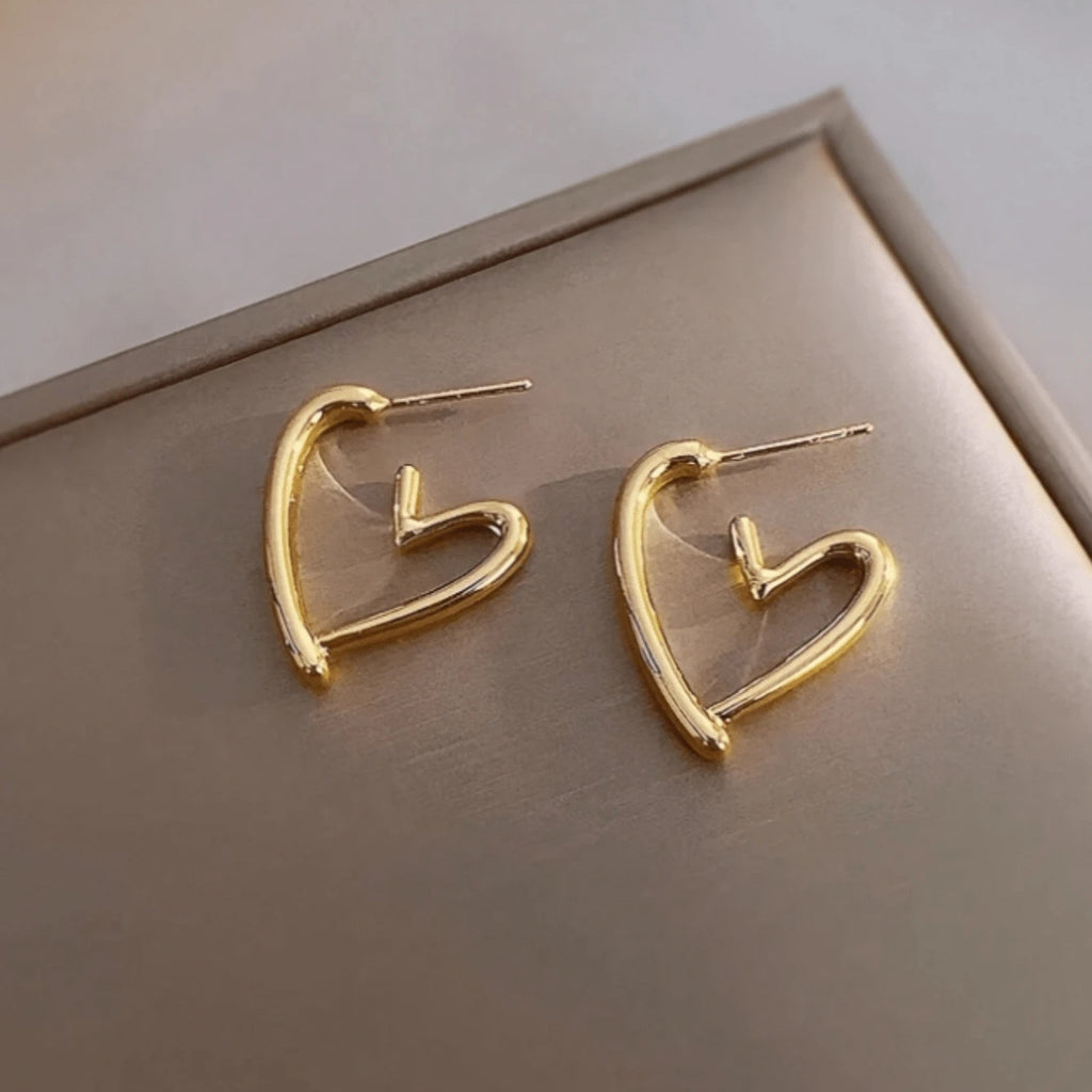 Simple Heart-shaped Earrings For Women