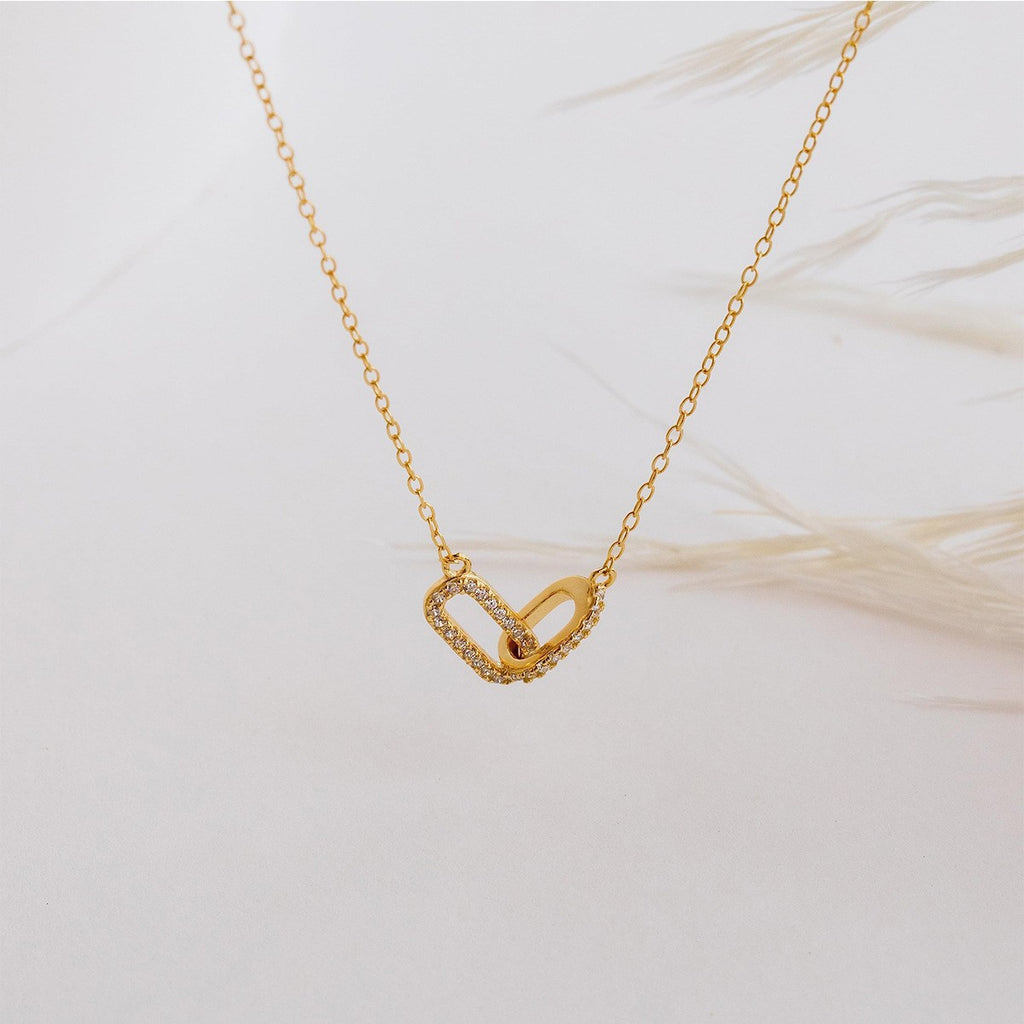 Light-luxury Minimalist Interlocking-link Necklace