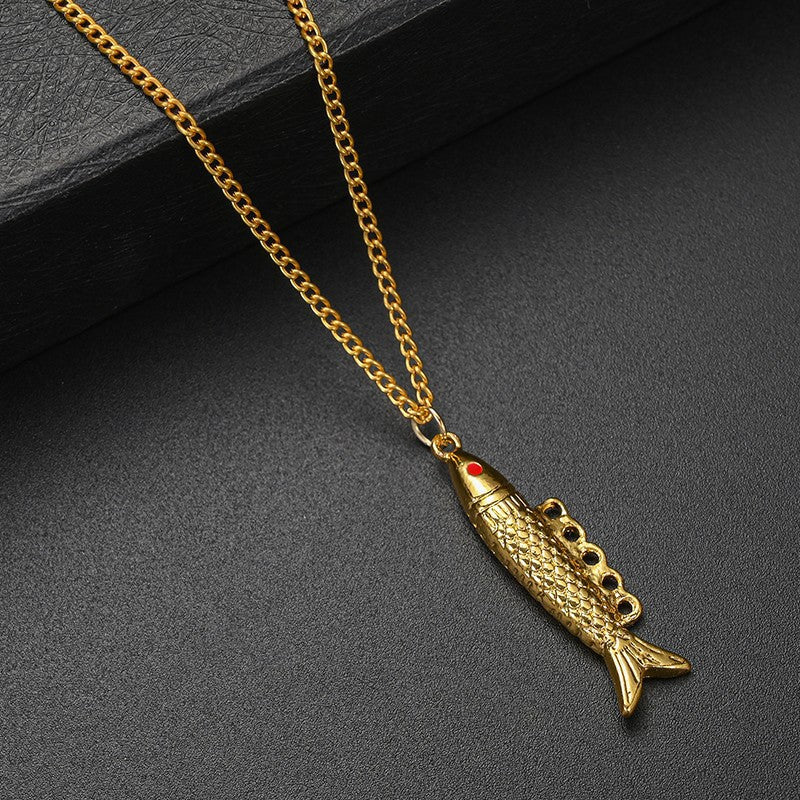 Fashionable Jewelry Golden Little Fish Necklace Pendant