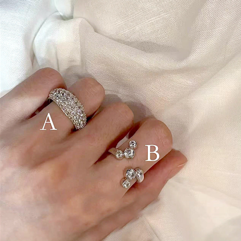 Copper Micro-pave Open Full-diamond Ring