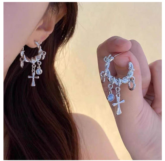 Bold Statement Cross Earrings For Women