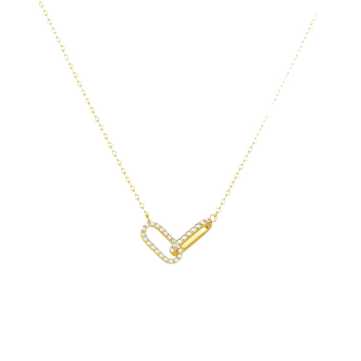 Light-luxury Minimalist Interlocking-link Necklace