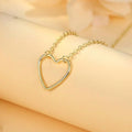 Fashionable Minimalist Hollowed-out Heart Necklace For Women With A Niche Design