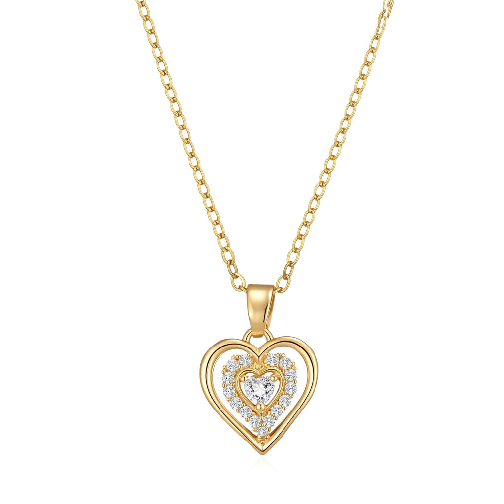 Fashionable Double Heart Love Pendant Womens Style