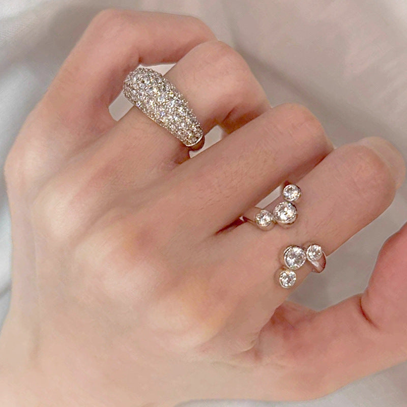 Copper Micro-pave Open Full-diamond Ring