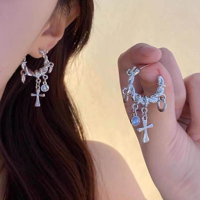Bold Statement Cross Earrings For Women