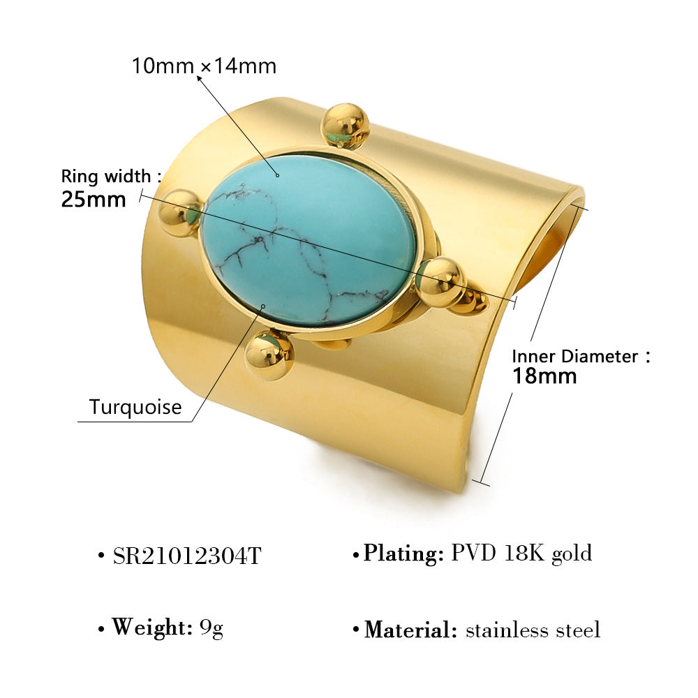 Colorfast Ring For Women Instagram-style Titanium Steel