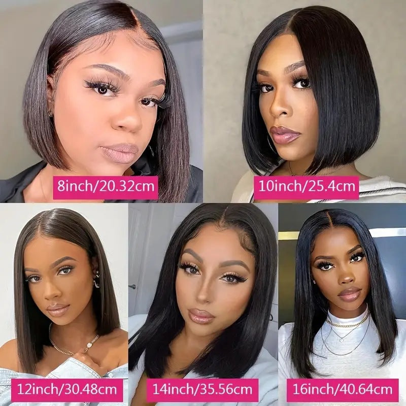 Front Lace Wig Women's Medium Short Straight Hair