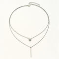 Trendy Diamond-studded Necklace With An Elegant Vibe
