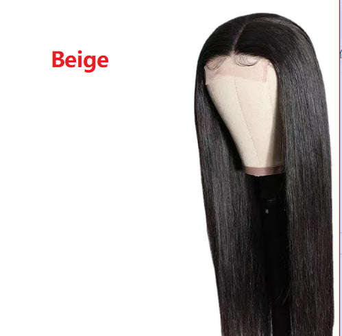 Middle-parted Long Straight Wig For Women Made From High-temperature Synthetic Fiber