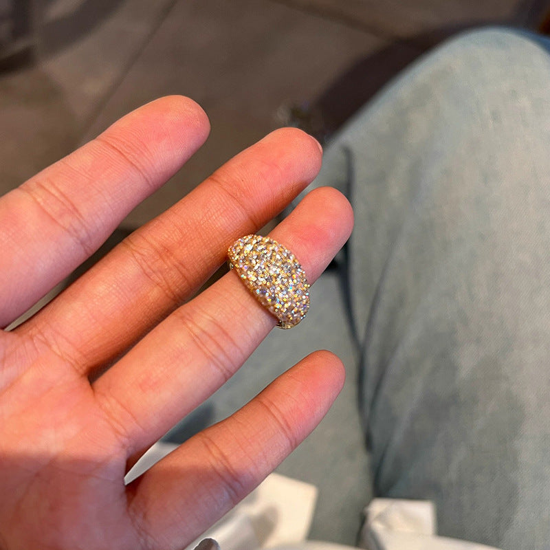 Copper Micro-pave Open Full-diamond Ring