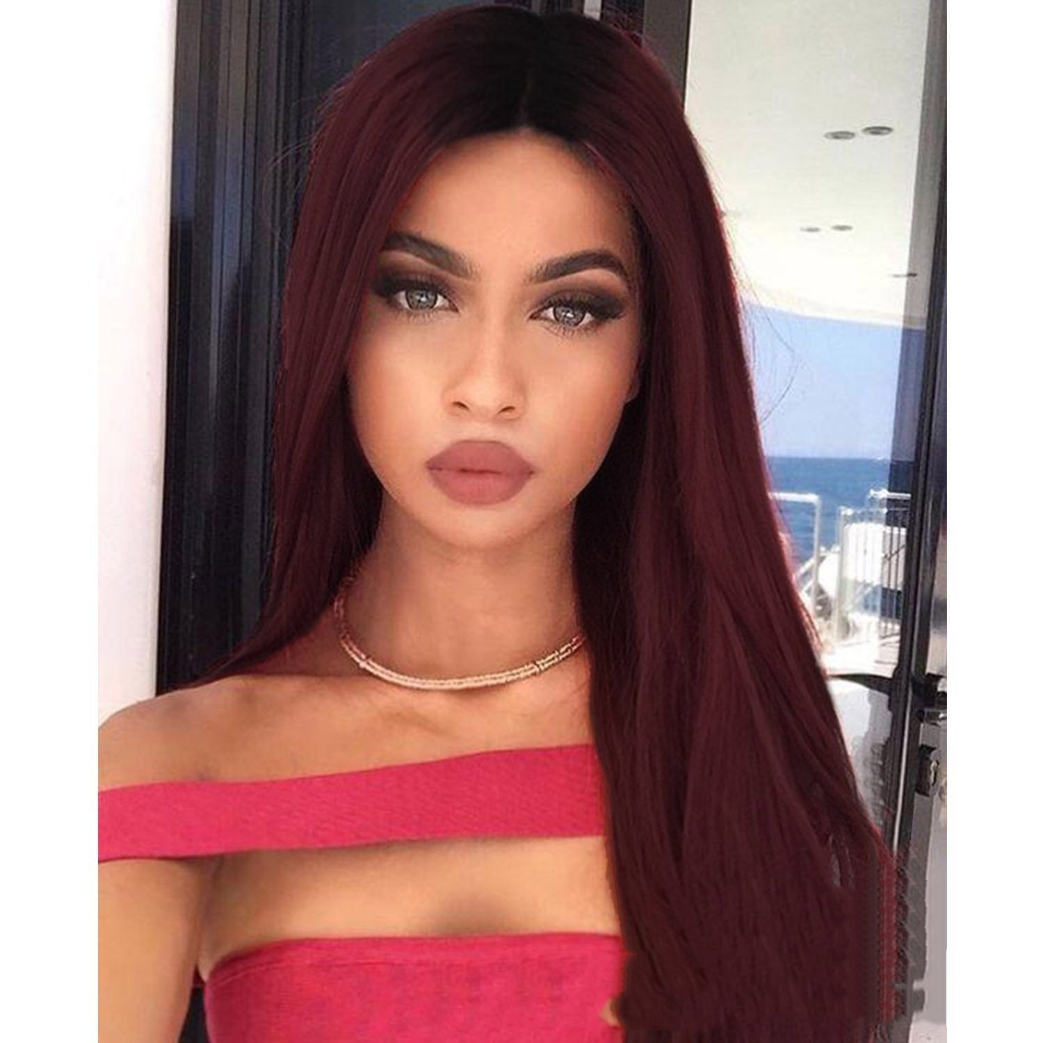 Medium And Large Scalp Dyed Gradual Long Straight Hair